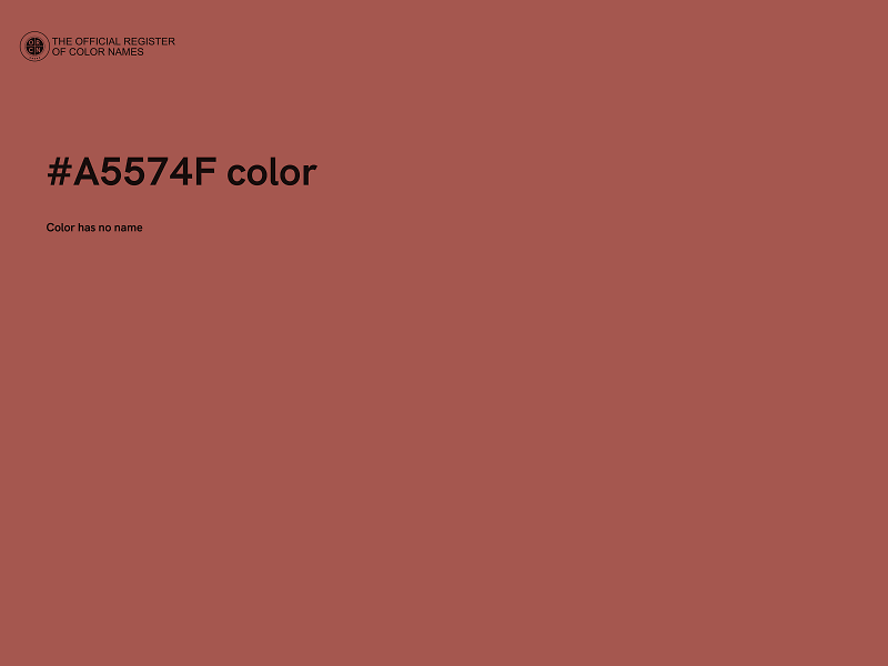 #A5574F color image