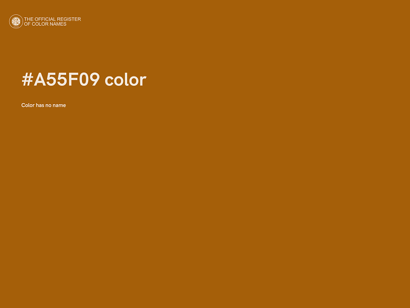 #A55F09 color image