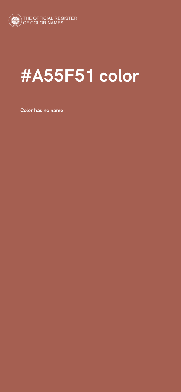 #A55F51 color image