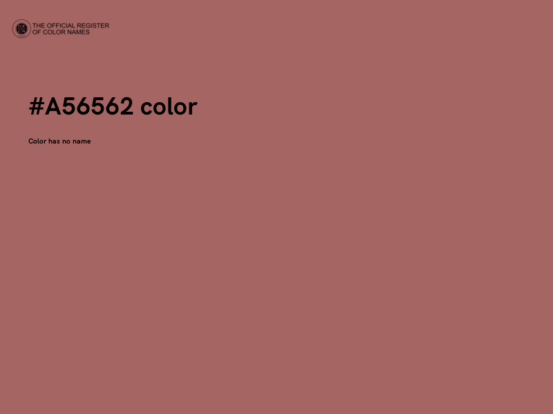 #A56562 color image
