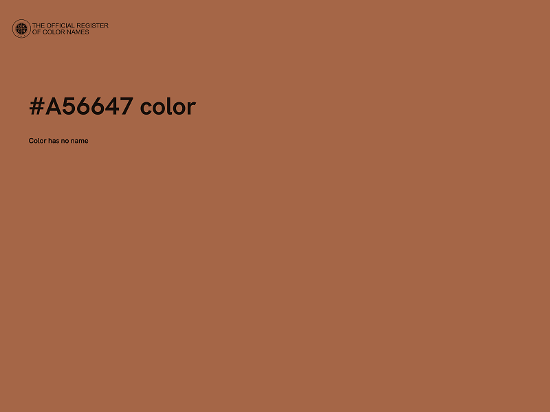 #A56647 color image