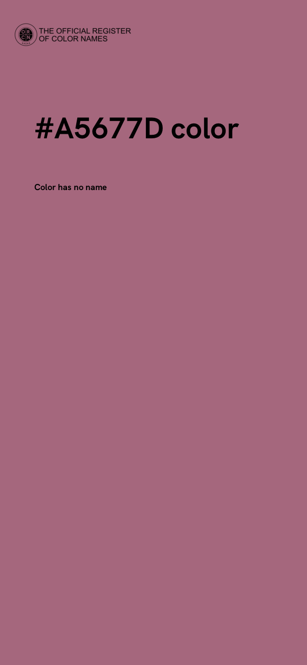 #A5677D color image