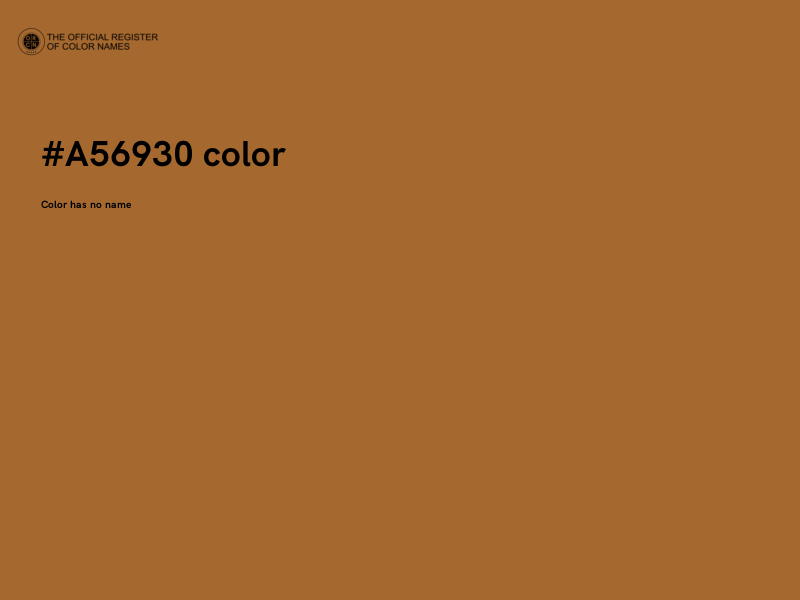 #A56930 color image