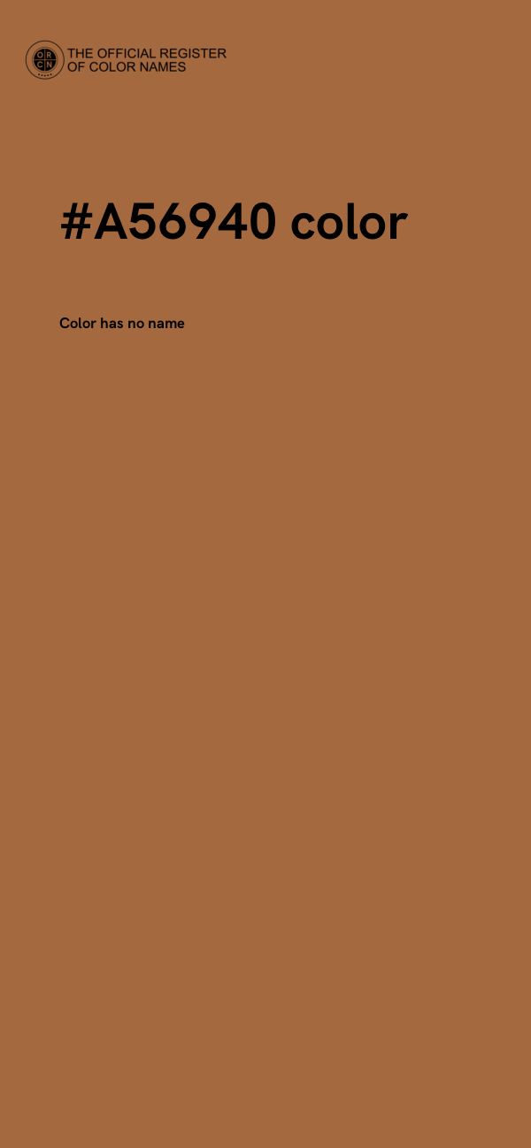 #A56940 color image