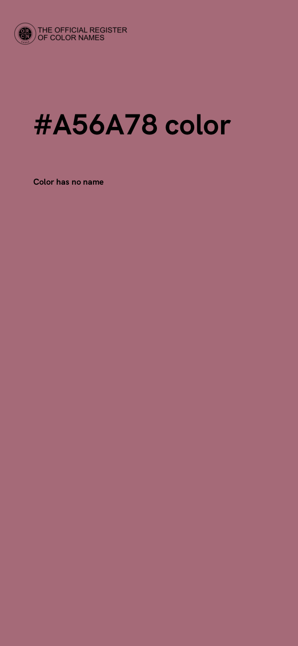 #A56A78 color image