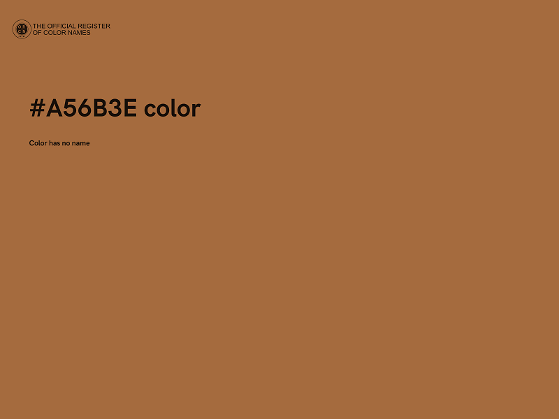 #A56B3E color image