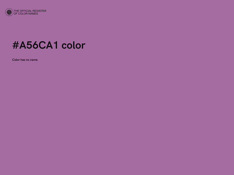 #A56CA1 color image