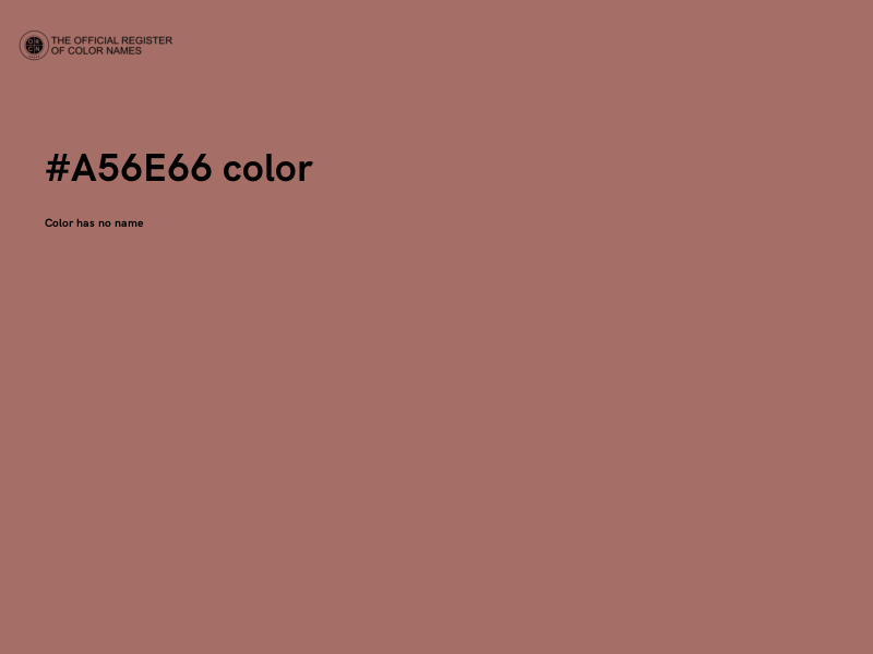 #A56E66 color image