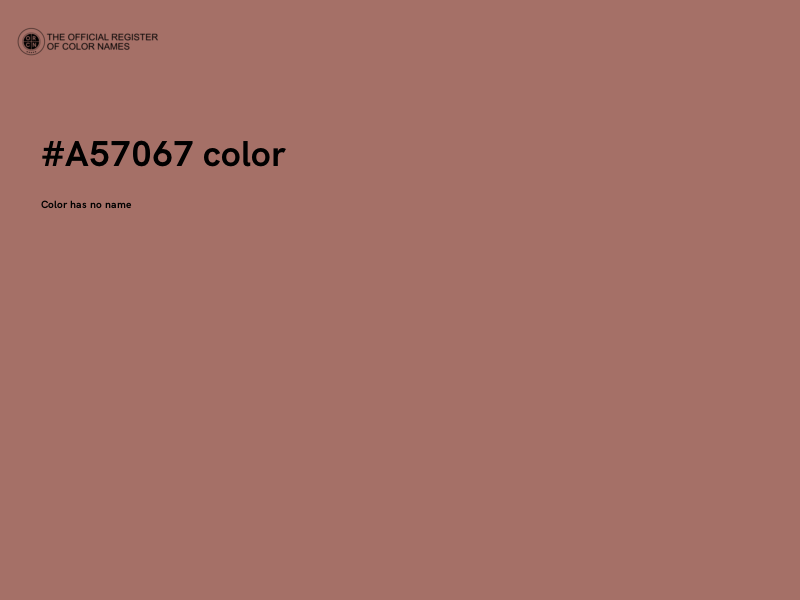 #A57067 color image