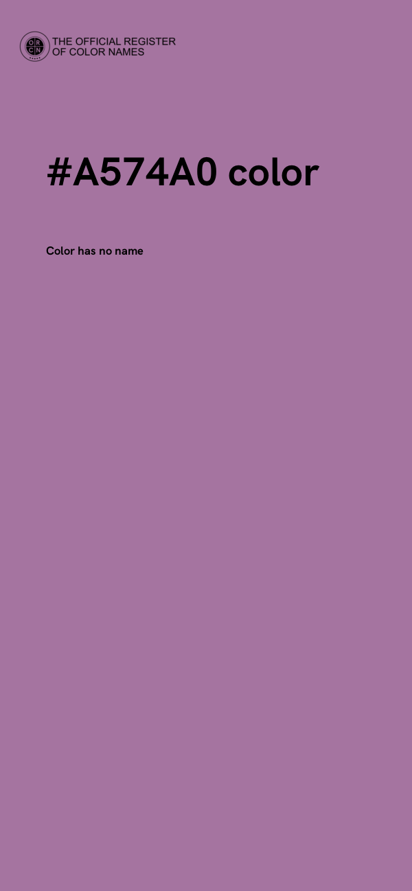 #A574A0 color image
