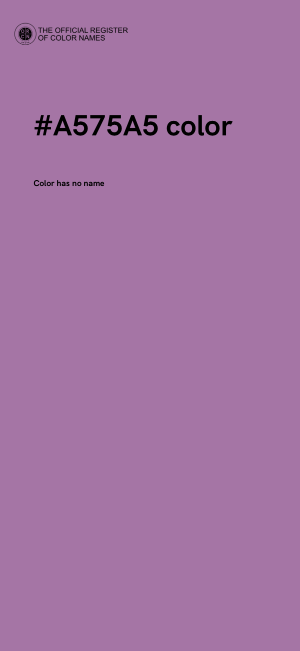 #A575A5 color image