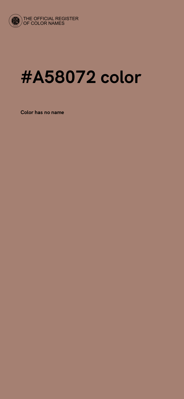#A58072 color image