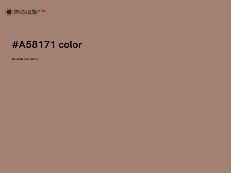 #A58171 color image