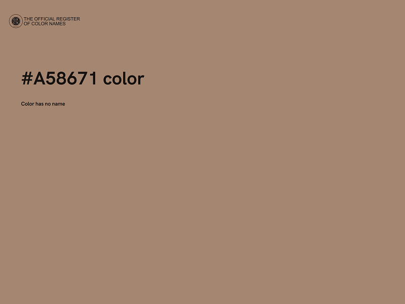 #A58671 color image