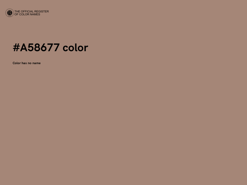 #A58677 color image