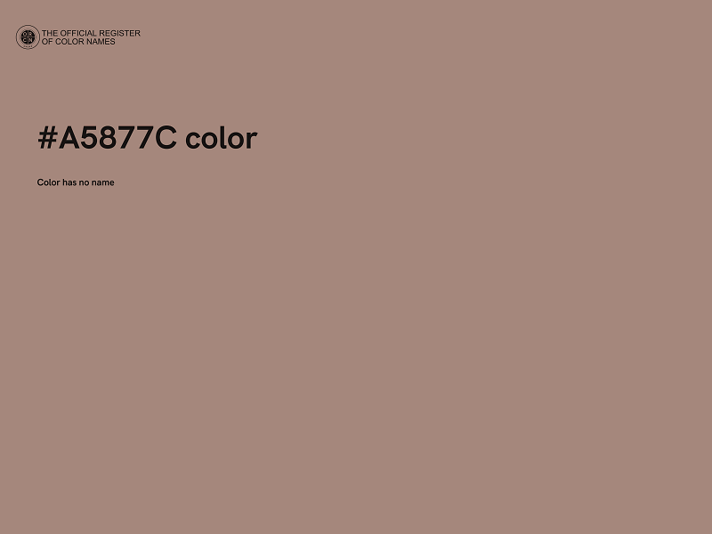 #A5877C color image