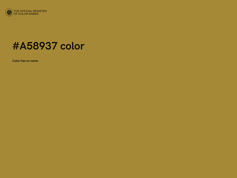 #A58937 color image