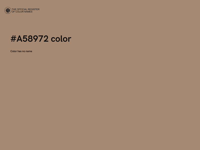 #A58972 color image