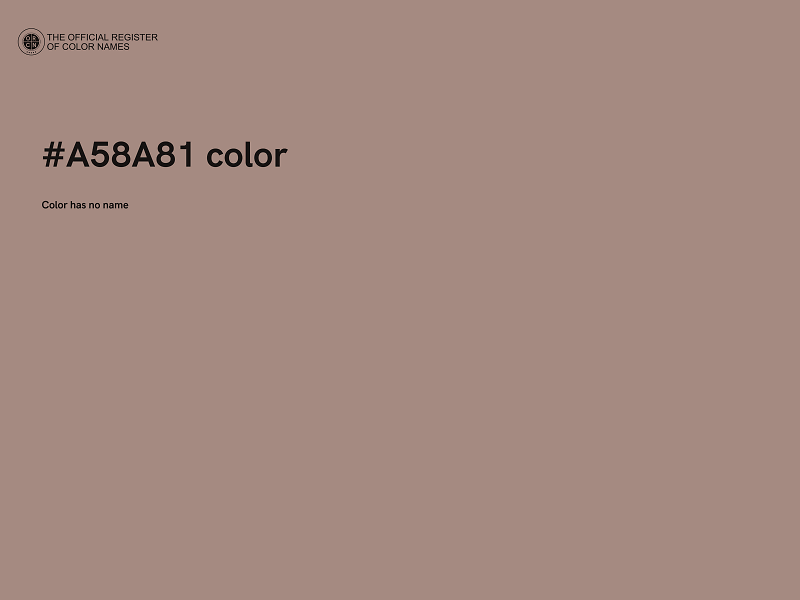 #A58A81 color image