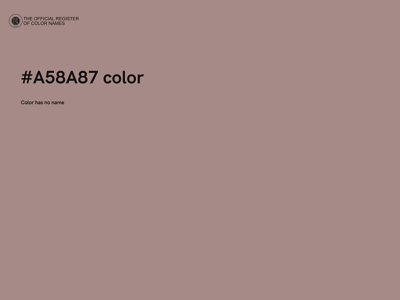 #A58A87 color image