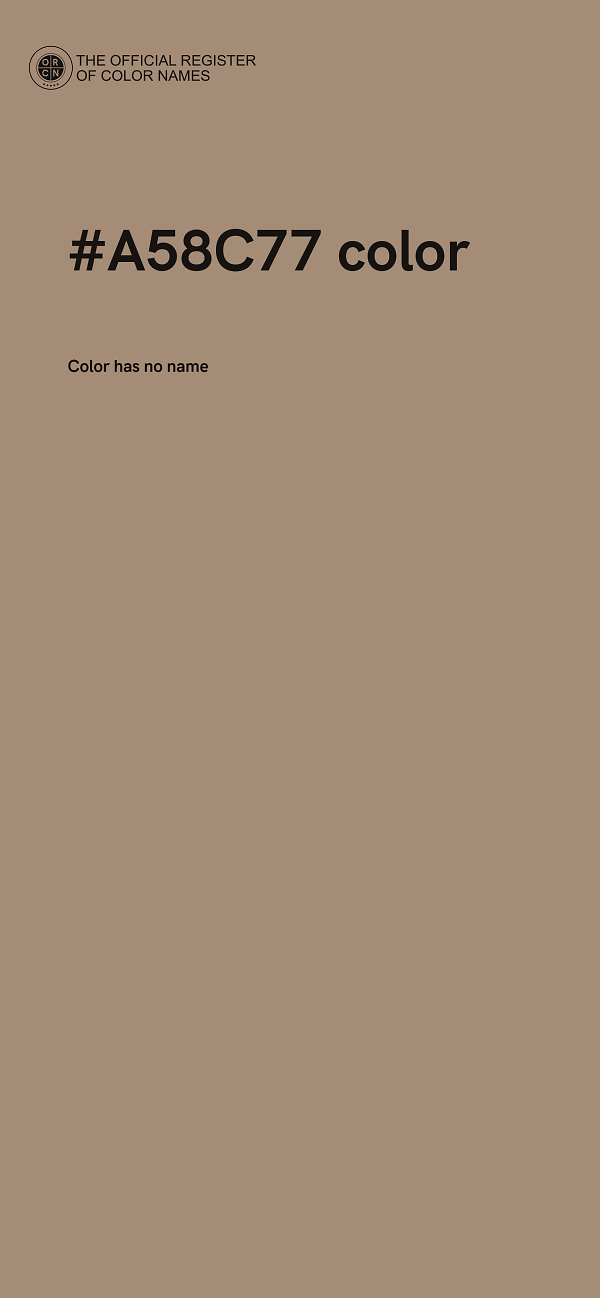 #A58C77 color image
