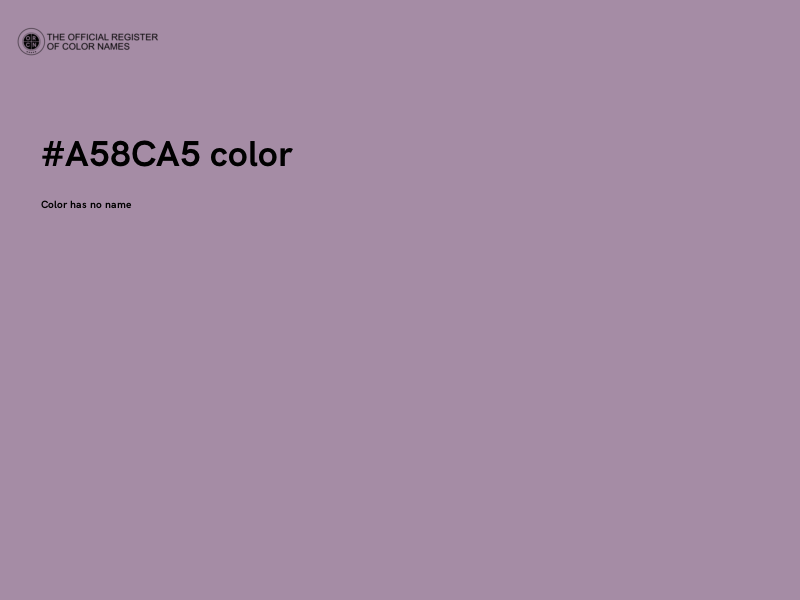 #A58CA5 color image