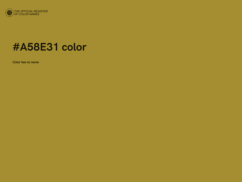 #A58E31 color image