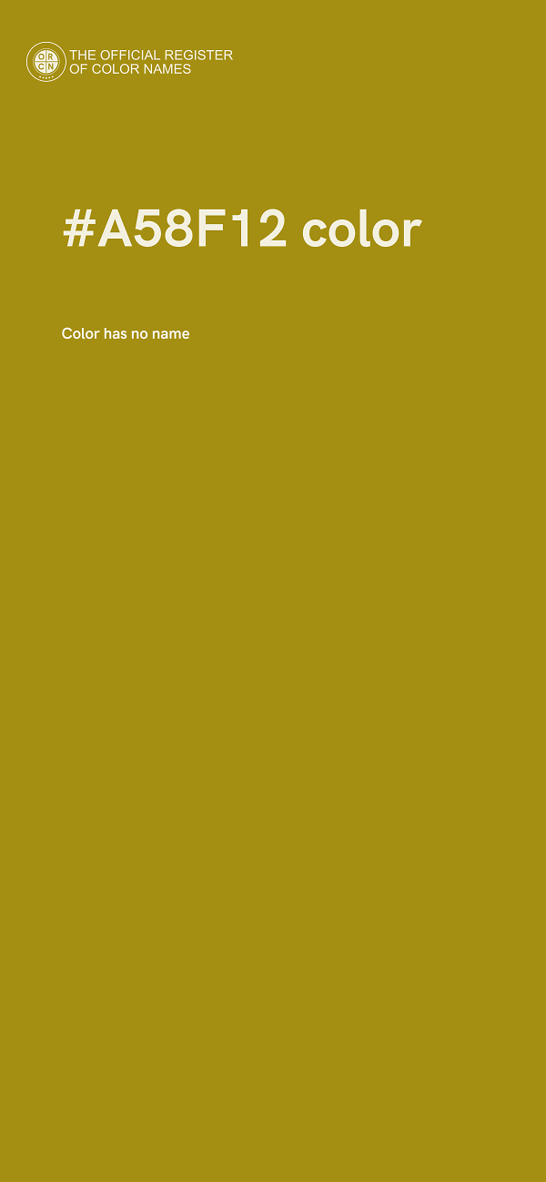 #A58F12 color image