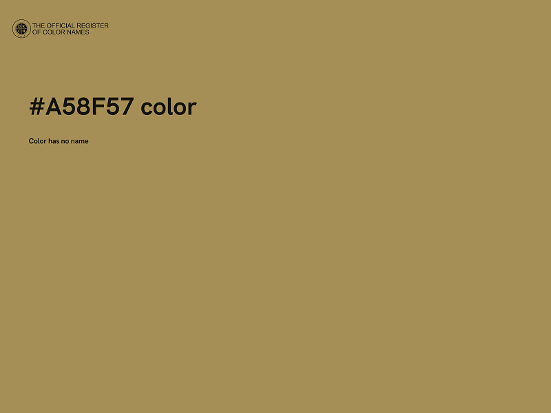 #A58F57 color image
