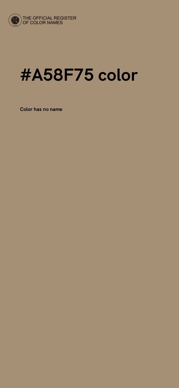 #A58F75 color image