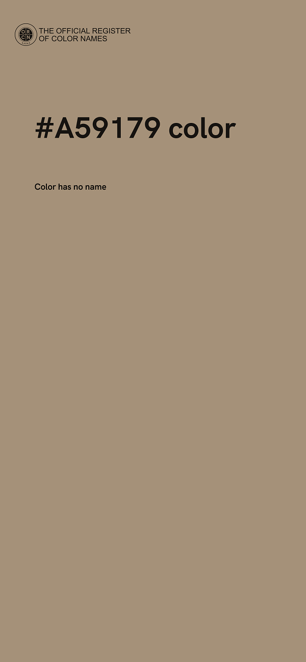 #A59179 color image