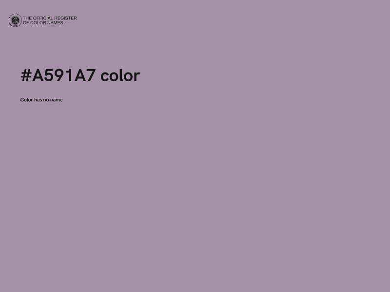 #A591A7 color image