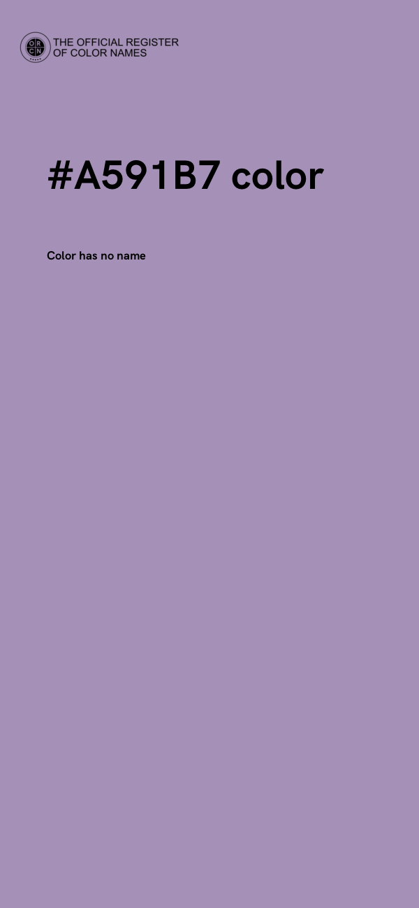 #A591B7 color image