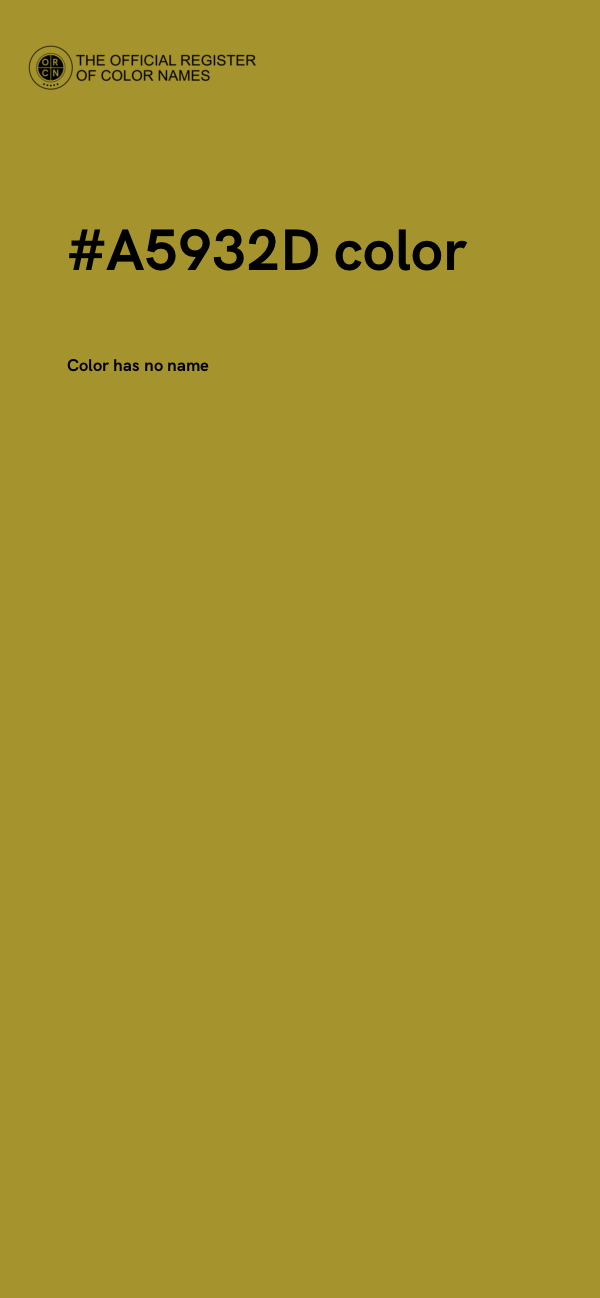 #A5932D color image