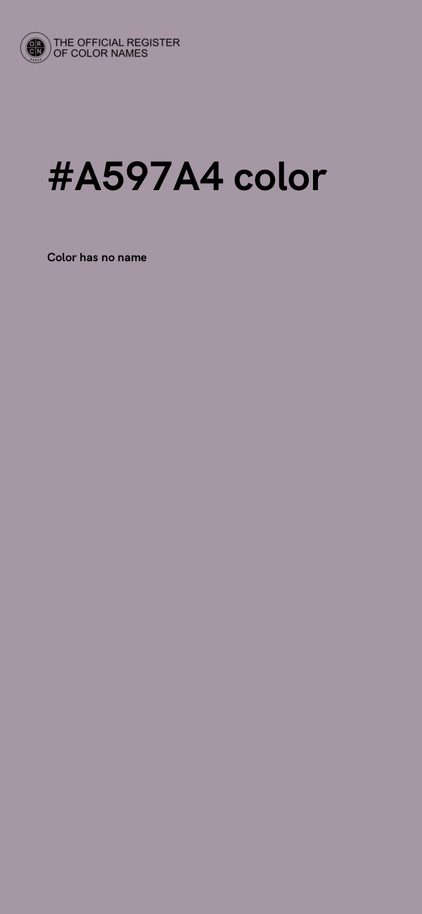 #A597A4 color image