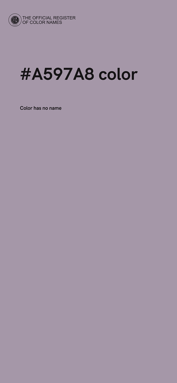 #A597A8 color image