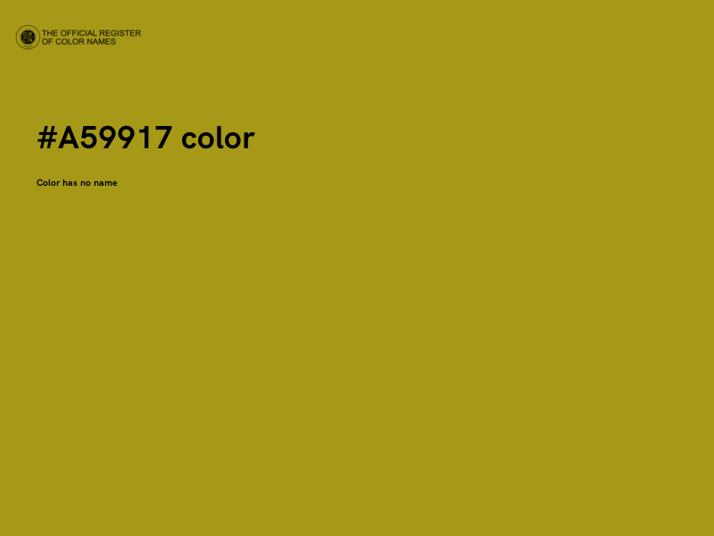 #A59917 color image