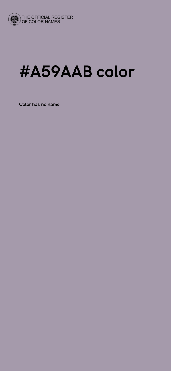 #A59AAB color image