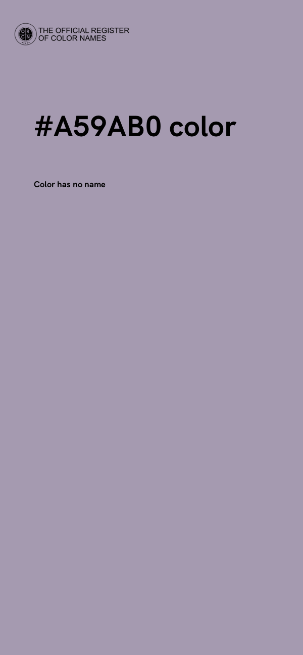 #A59AB0 color image