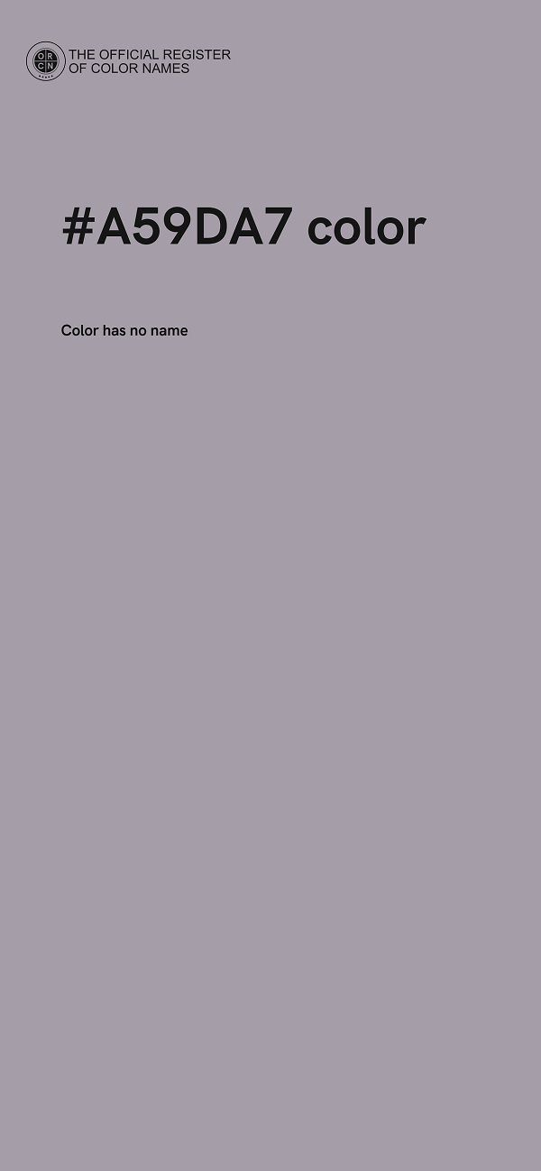 #A59DA7 color image