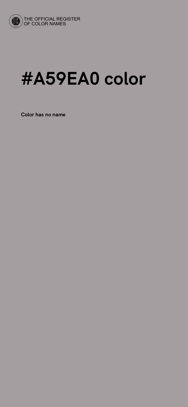#A59EA0 color image