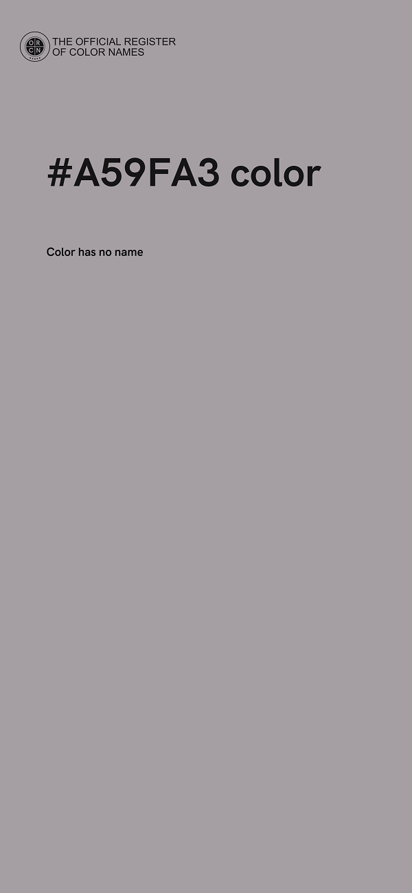 #A59FA3 color image