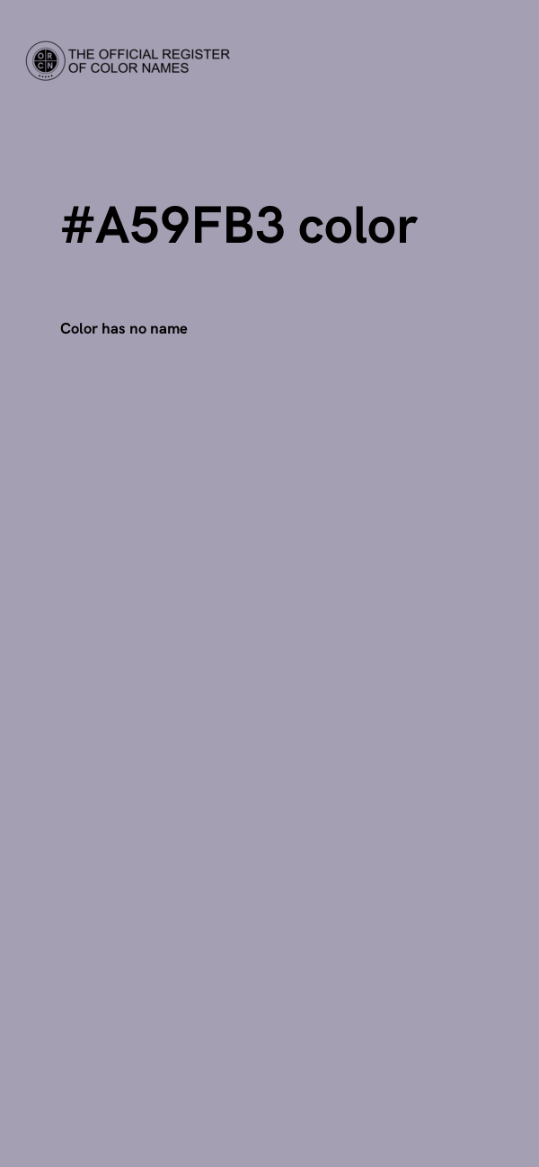 #A59FB3 color image