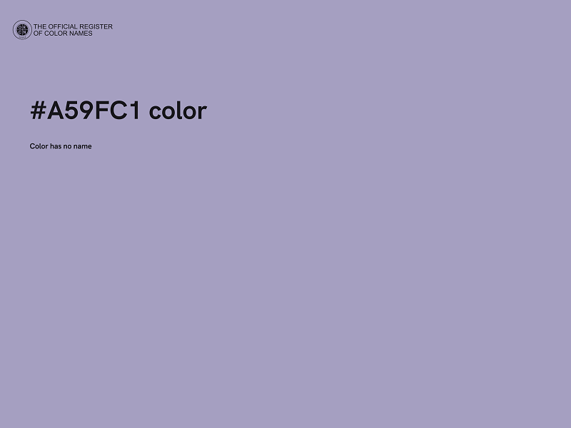 #A59FC1 color image