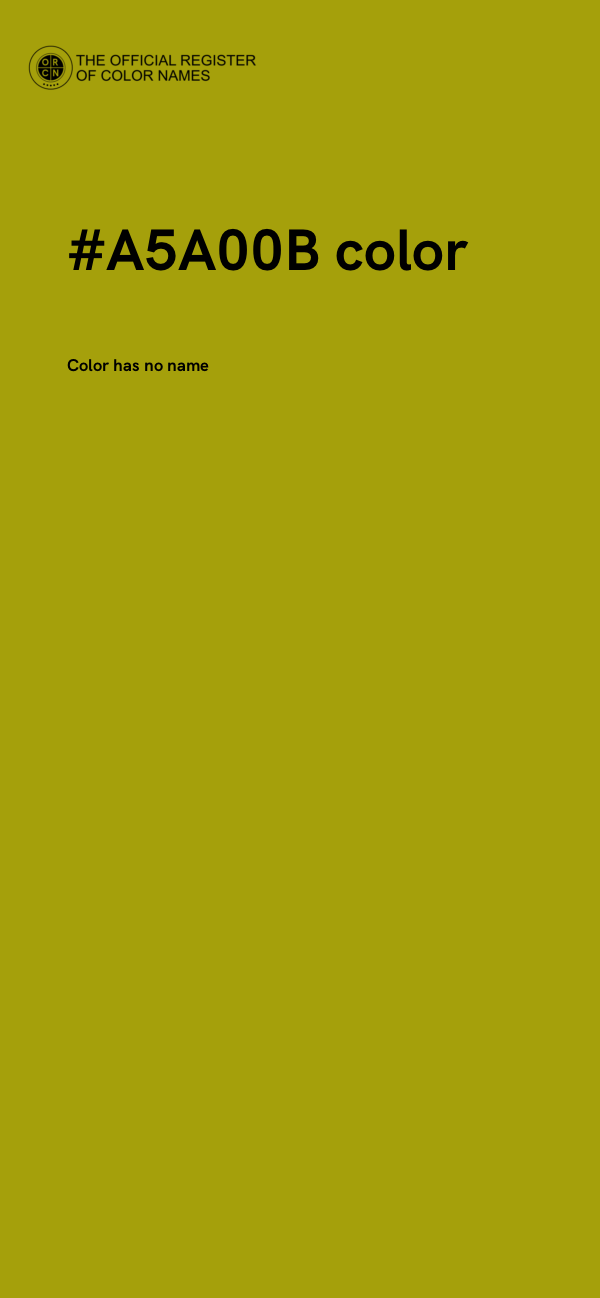 #A5A00B color image