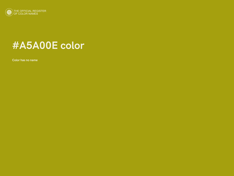 #A5A00E color image