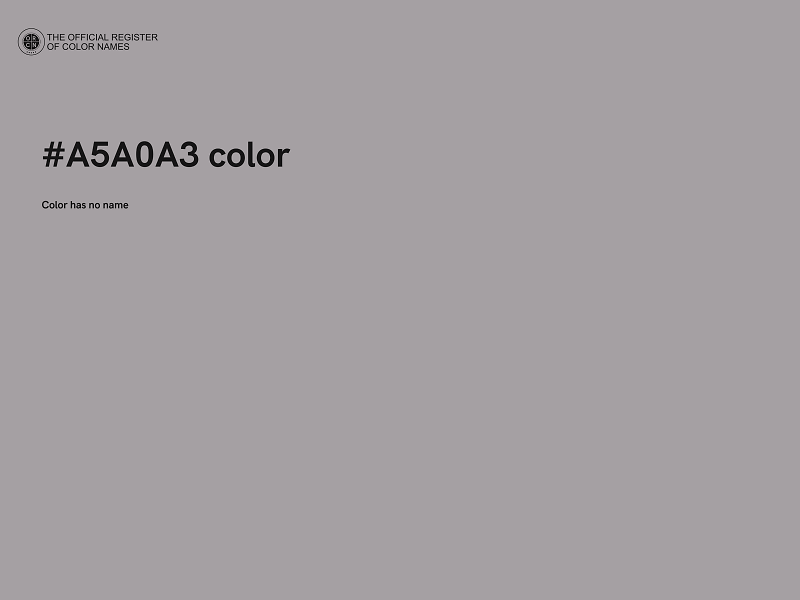 #A5A0A3 color image
