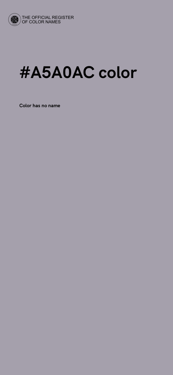 #A5A0AC color image