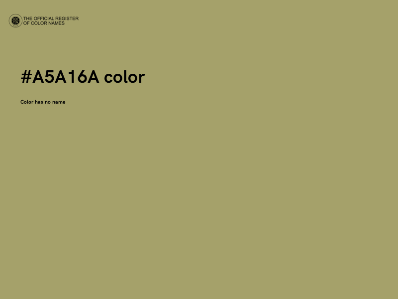 #A5A16A color image
