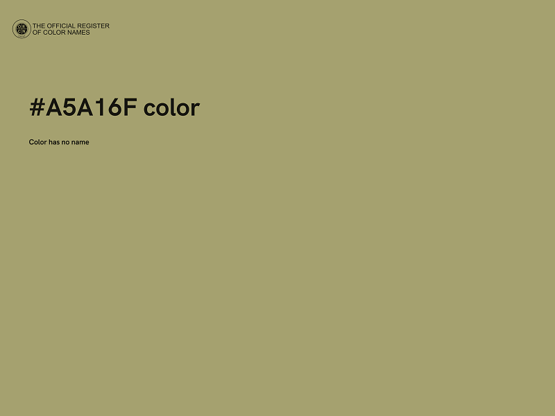 #A5A16F color image